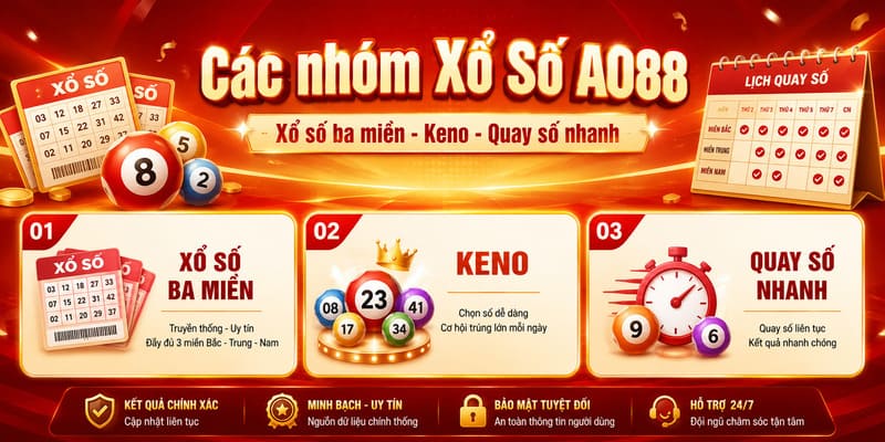 Kho sản phẩm Xổ số AO88 theo kỳ quay